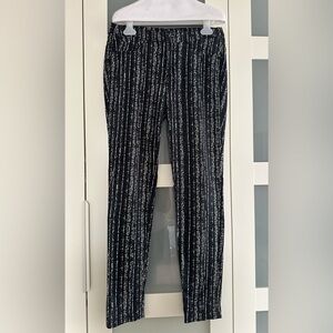 Rag & Bone . Barcode print twill black and white off leggings casual pants.